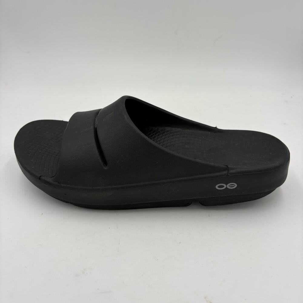OOFOS OOahh Women’s Size 9 Black Slip On Comfort Recovery Slide/Sandals